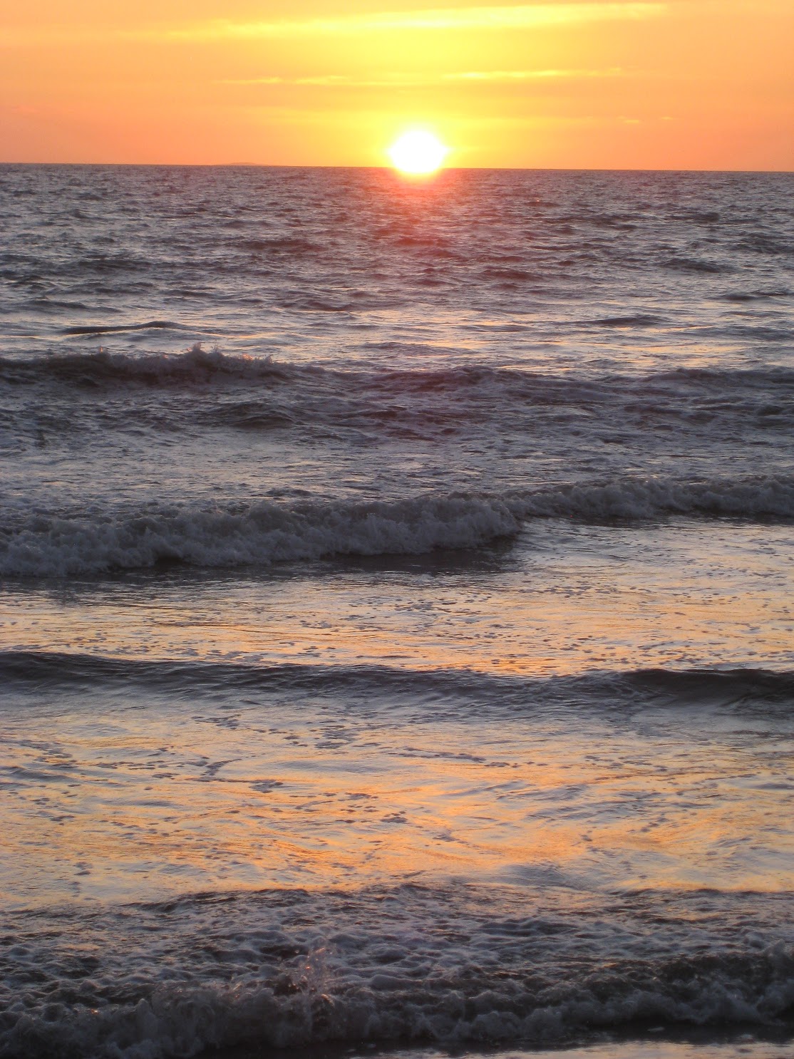 sunset on water